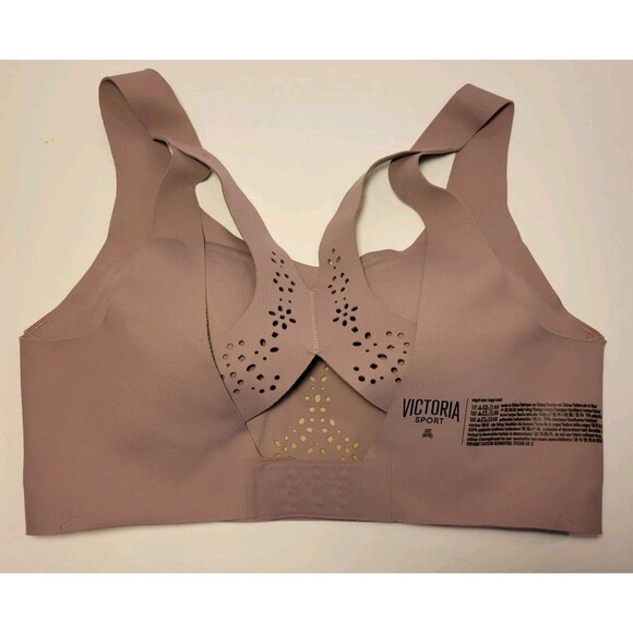 Victoria's Secret Victoria Sport Angel Max Bra Tan Cutout Floral Women Size 32C - Picture 12 of 16
